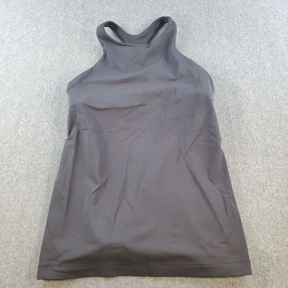 LULULEMON 8 heathered black in traning racerback cut out luxtreme tank top